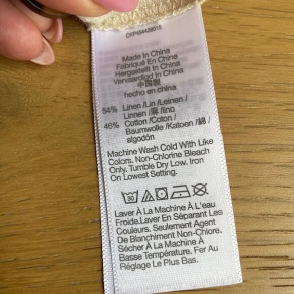 Madewell Linen-Blend Sleeveless Button-Front Jumpsuit Size 4 - Picture 9 of 9